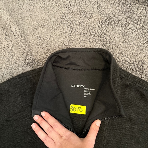 Arcteryx jacket mens large black full zip outdoor fleece athletic winter casual - Picture 7 of 9